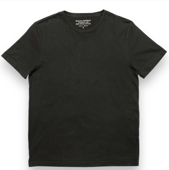 BANANA REPUBLIC Authentic Supima Crew Neck Short Sleeve Shirt - Picture 2 of 9